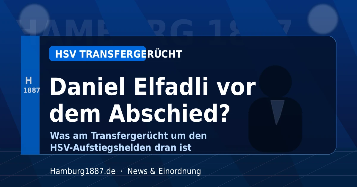 Symbolische Hamburg 1887 News-Grafik zum Daniel Elfadli Transfergerücht beim HSV