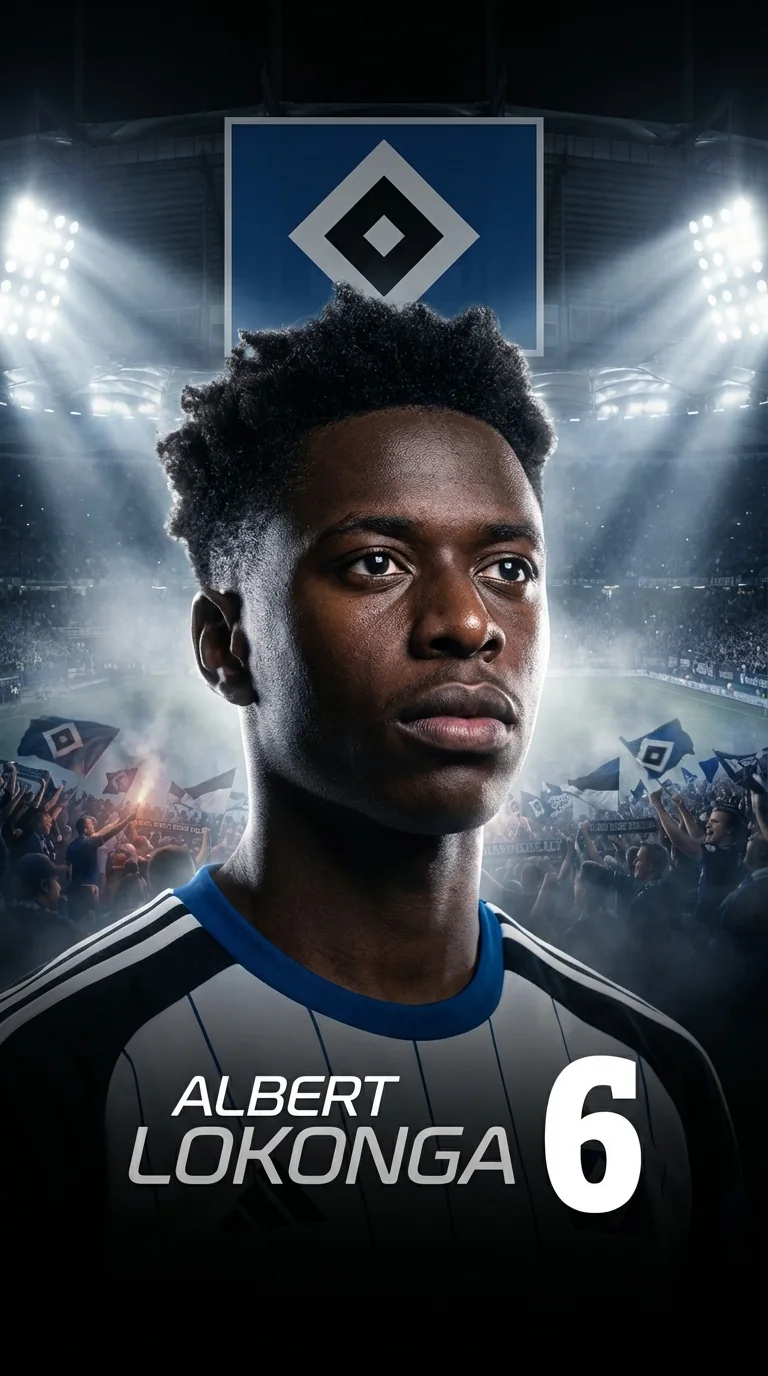 Spielergrafik von Albert Lokonga im HSV-Trikot