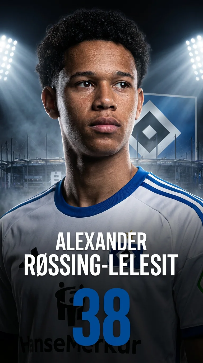 Spielergrafik von Alexander Røssing-Lelesiit im HSV-Trikot