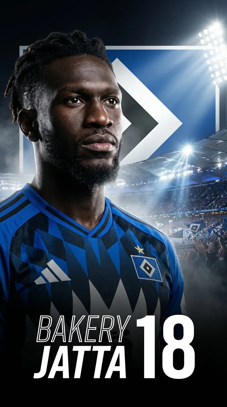 Spielergrafik von Bakery Jatta im HSV-Trikot