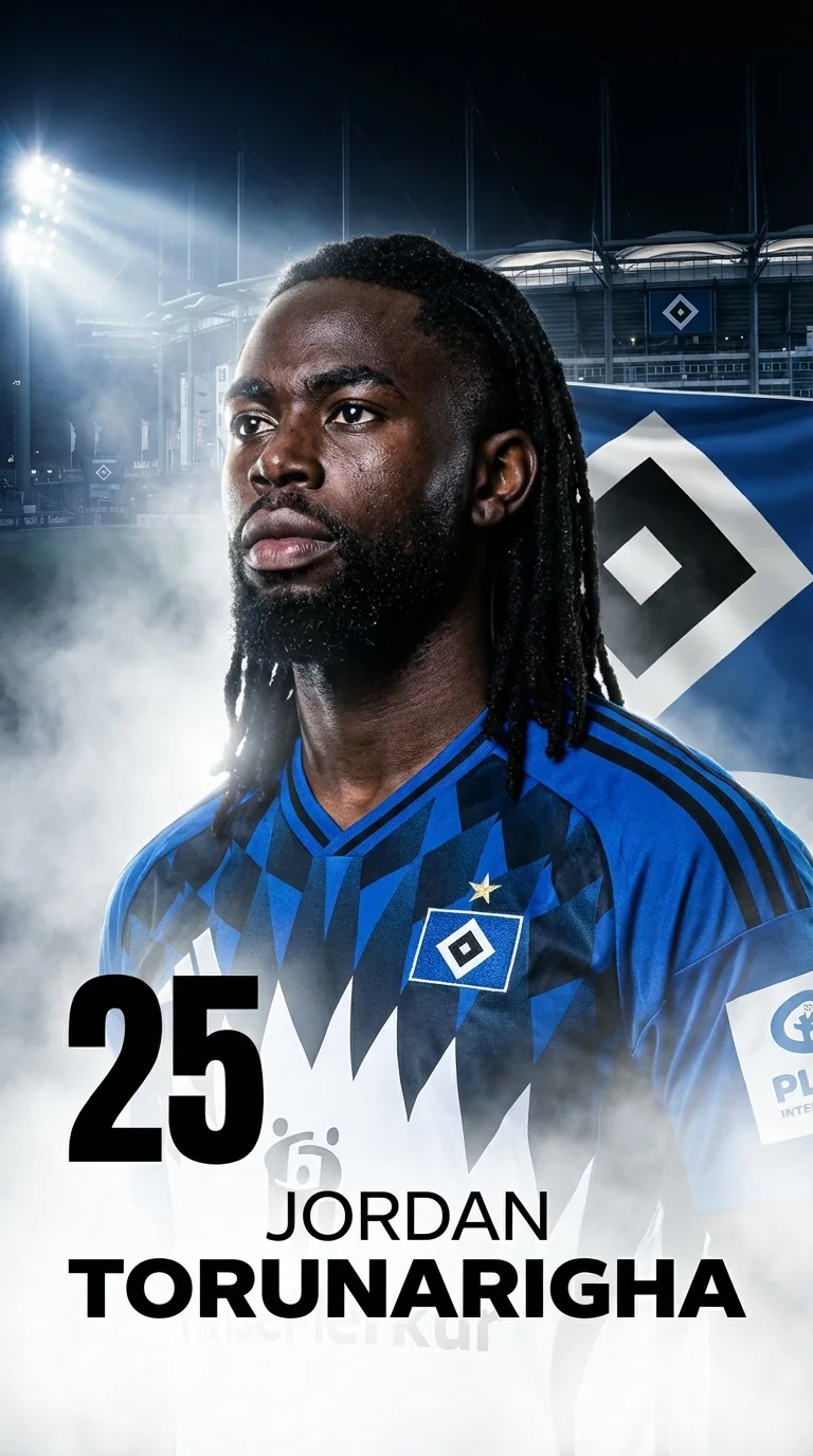 Spielergrafik von Jordan Torunarigha im HSV-Trikot