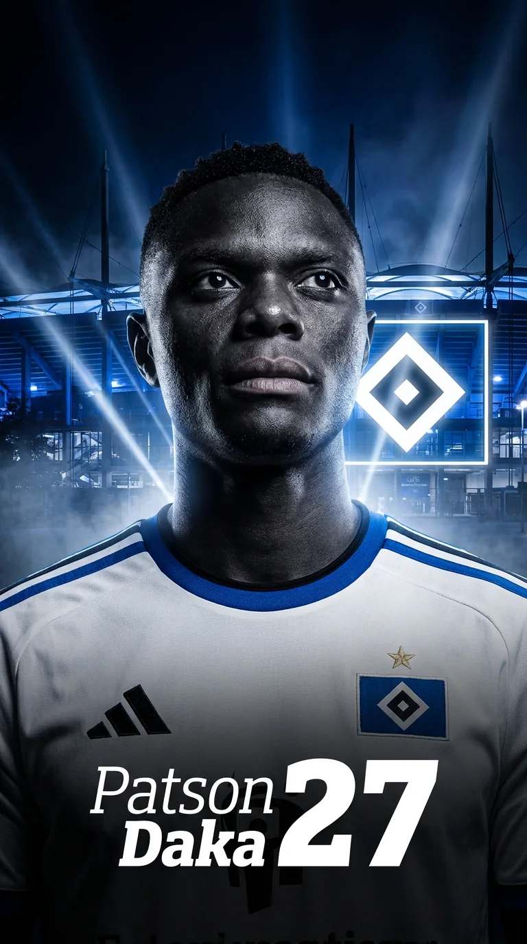 Spielergrafik von Patson Daka im HSV-Trikot
