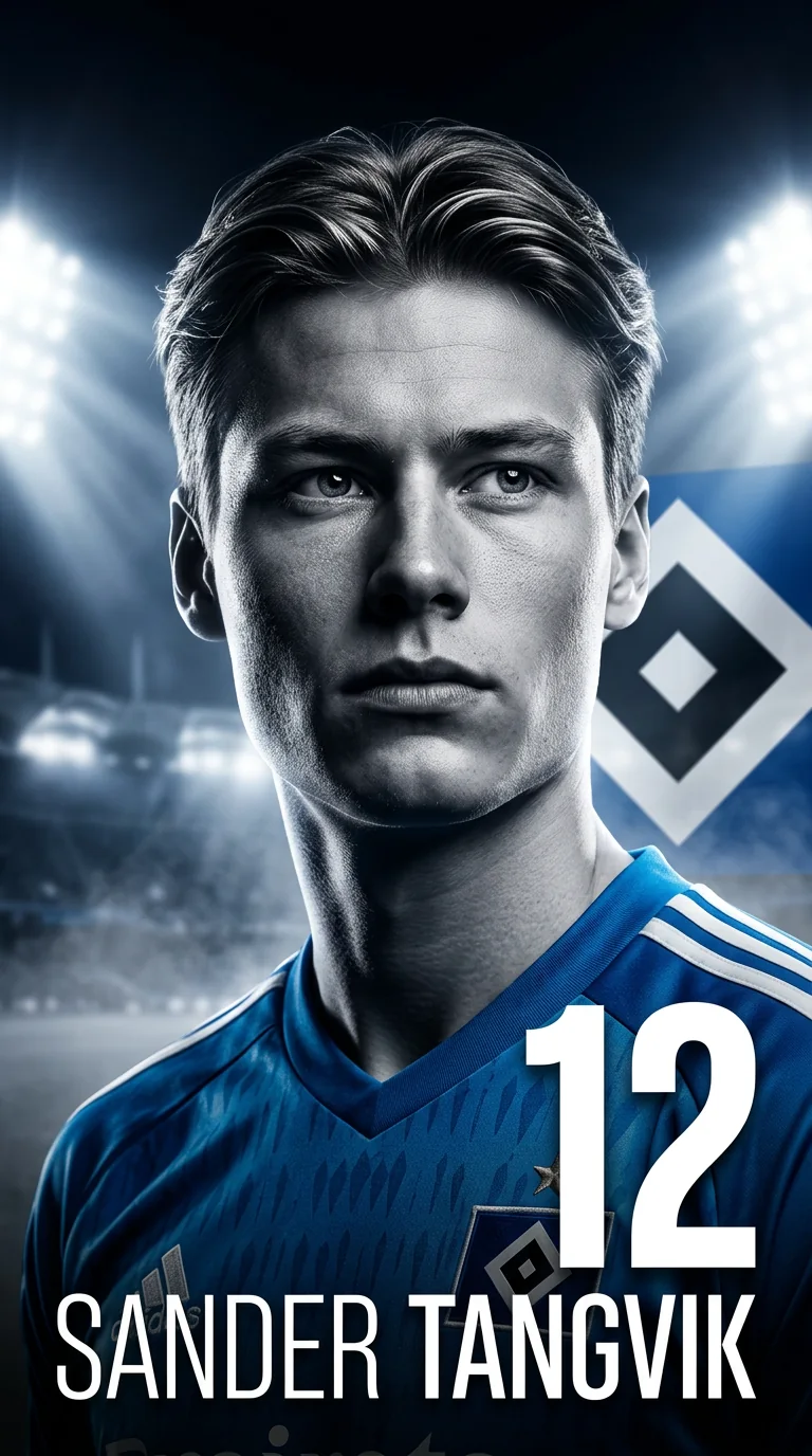 Spielergrafik von Sander Tangvik im HSV-Trikot